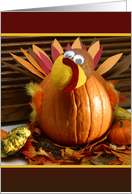 Happy Turkey Day! Pumpkin Turkey card