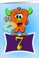 Happy 7th Burp-Day (Birthday)-The Burp Monster card