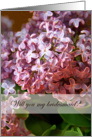 Will You Be My Bridesmaid? Lilacs card