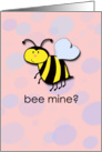 Bee Mine? Bumble bee with polka-dots card