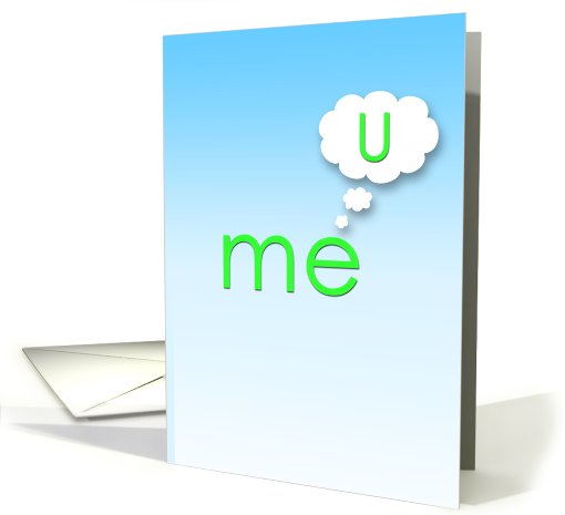 Me thinking of You-I love you card (758306)