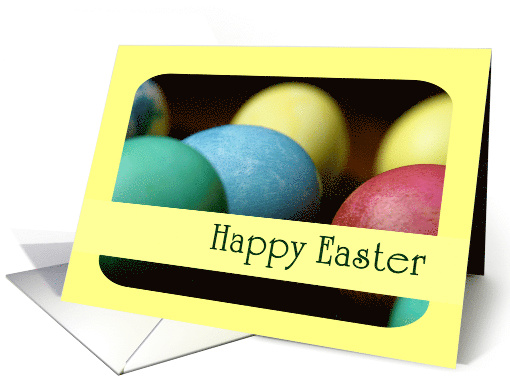 Happy Easter-Colored Eggs card (782265)