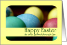 Happy Easter Granddaughter-Colored Eggs card