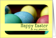 Happy Easter Parents-Colored Eggs card