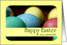 Happy Easter Parents-Colored Eggs card