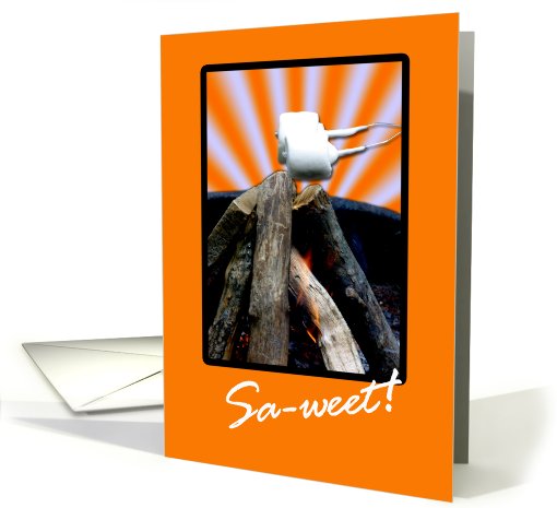 Have a sweet time at camp! marshmallows roasting card (826366)