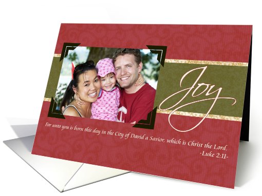Christmas Joy-For unto you is born a Savior-Photo card (873475)