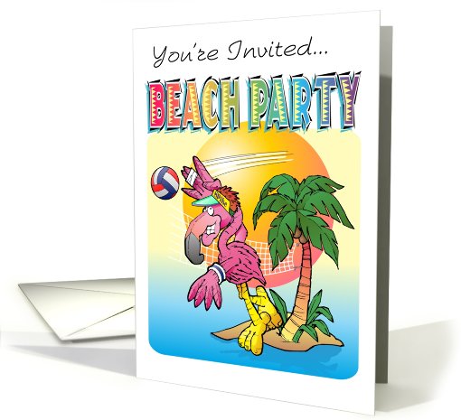 Flamingo Beach Party card (634559)