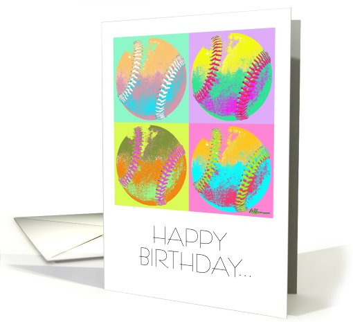 Baseballs Slugger Birthday card (634586)