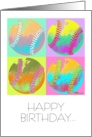 Baseballs Slugger Birthday Card
