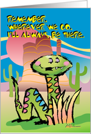 Snake In Grass Birthday Card