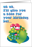 Frog No Tongue Birthday Card