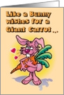 Bunny Carrot Birthday Card