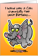 happy Birthday, Elephant Stepped on Cake card