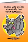 happy Birthday, Elephant Stepped on Cake card