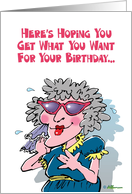 Birthday, Hot Flash Lady card