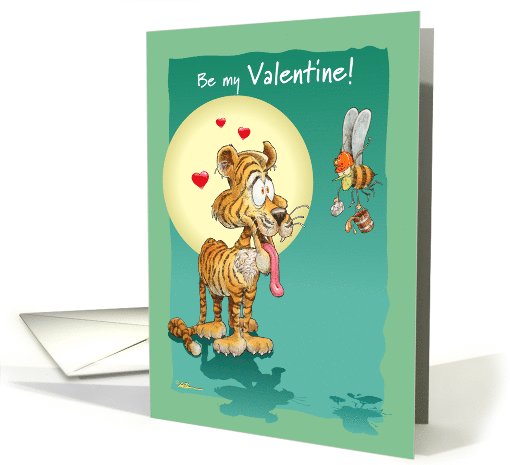 Tiger & Bee, Valentine card (651494)