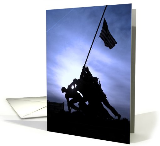 Patriotic - Marine Iwo Jima War Memorial card (636265)