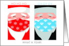 Santa and Rabbi Interfaith Holiday Face Masks card