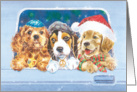 Christmas, Hanukkah and Peace Dogs card