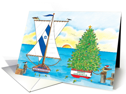 Interfaith Holiday Boats card (925250)