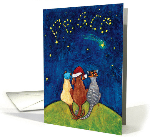 Multicultural Peace Cats and Dogs card (926002)