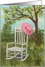 Rocking Chair-Pink hat-outdoors-garden card