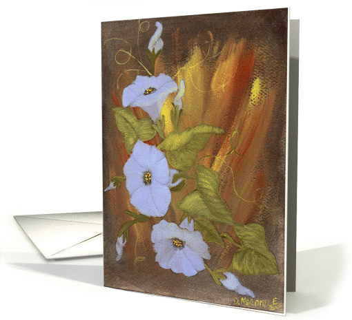 Sympathy-Lavender Morning Glorys card (627279)