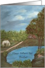 Father’s Day-Brother-horse-water-rabbit-farm-outdoors-nature card