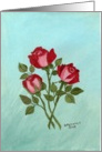 Red & Pink Roses, Blank Note Card