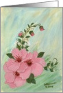 Pink and White Flowers-blank note card