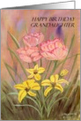 Birthday Grandaughter, Pink and yellow flowers,outside,garden,nature, card