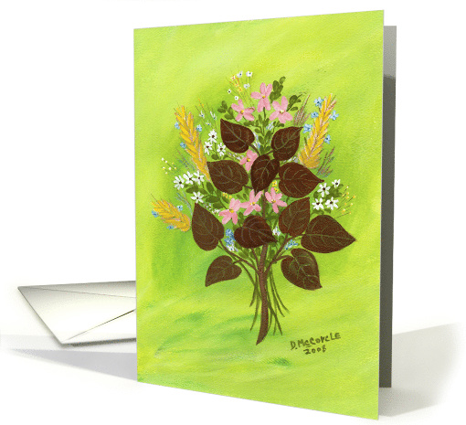 white,pink,blue,yellow flowers, bouquet, nature card (649976)