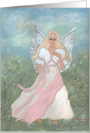 Angel Walking in a Field, note card