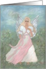 Angel Walking in a Field, note card