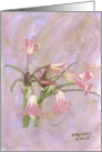 Pink and Yellow Lillies, note card