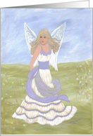Angels in Lavender and White, outside, nature, note card