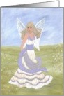 Angels in Lavender and White, outside, nature, note card