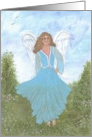 Angels in Blue, landscape, note card
