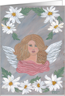 Angels and white Daisies, note card