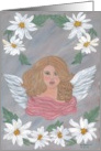 Angels and white Daisies, note card