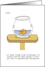 Birthday Card - Goldfish Drinking Problem card