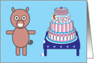 Happy Birthday with pig card