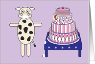 Happy Birthday with cow card