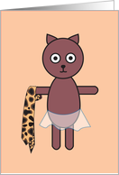 Blank notecard with cat card