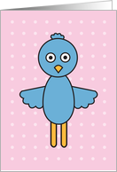Blank notecard with bird card
