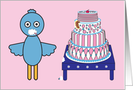 Happy Birthday with bird card