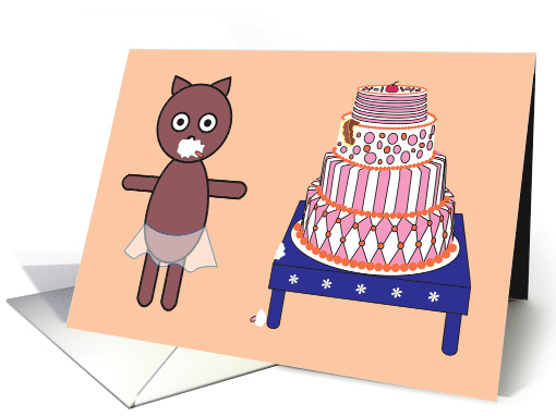 Happy Birthday with cat card (648154)