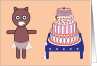 Happy Birthday with cat card