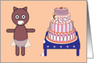 Happy Birthday with cat card